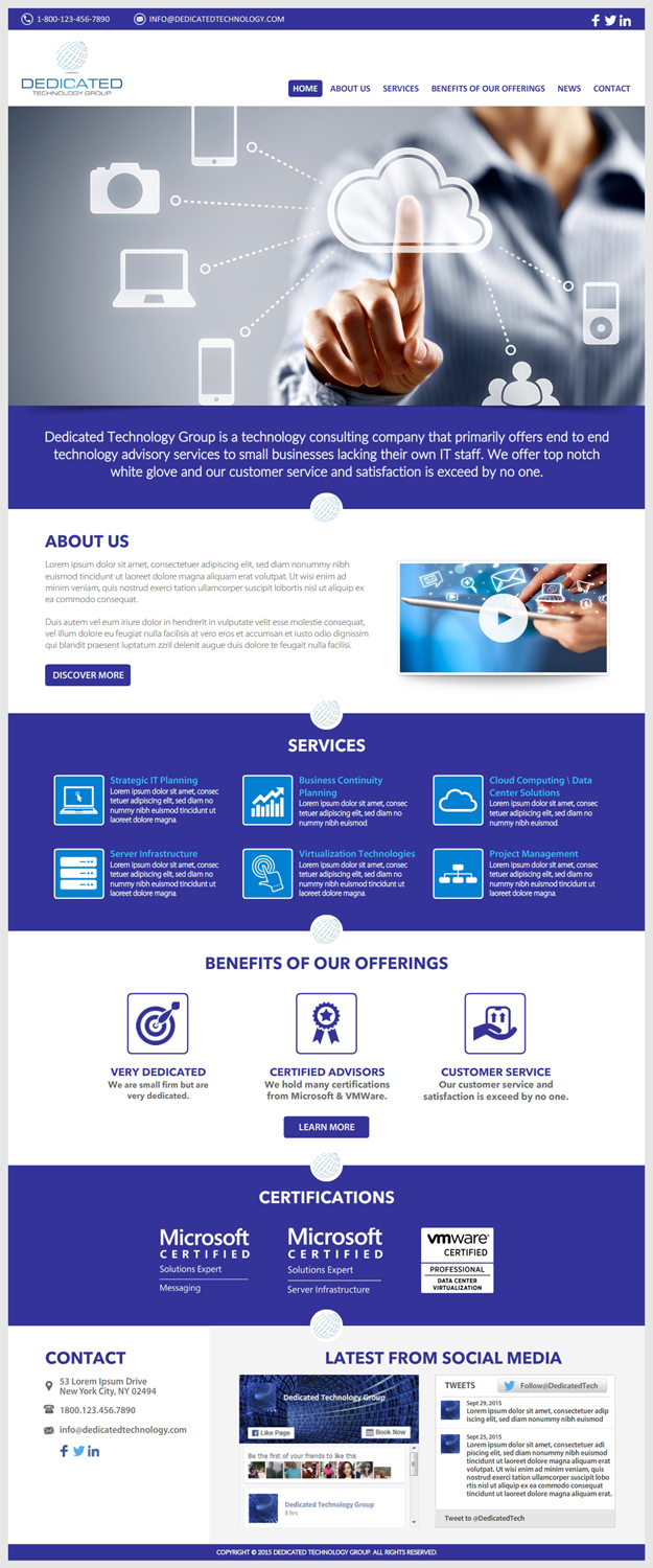 Web Design by -Marc- for Dedicated Technology Group | Design #7893827