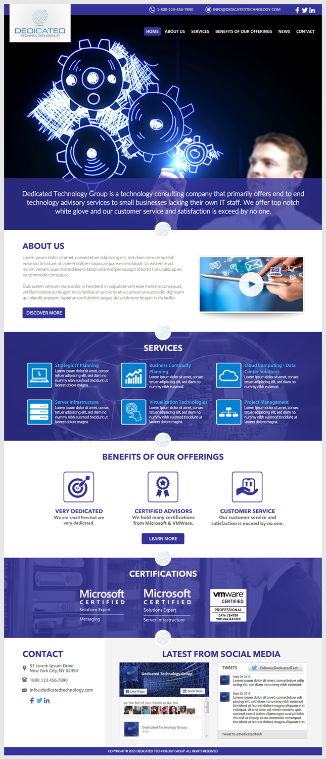 Web Design by -Marc- for Dedicated Technology Group | Design #7893828