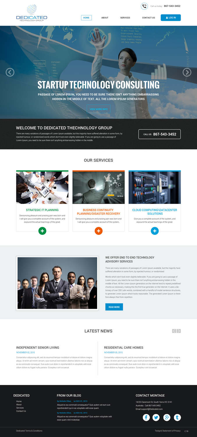 Web-Design von pb für Dedicated Technology Group | Design #7796636