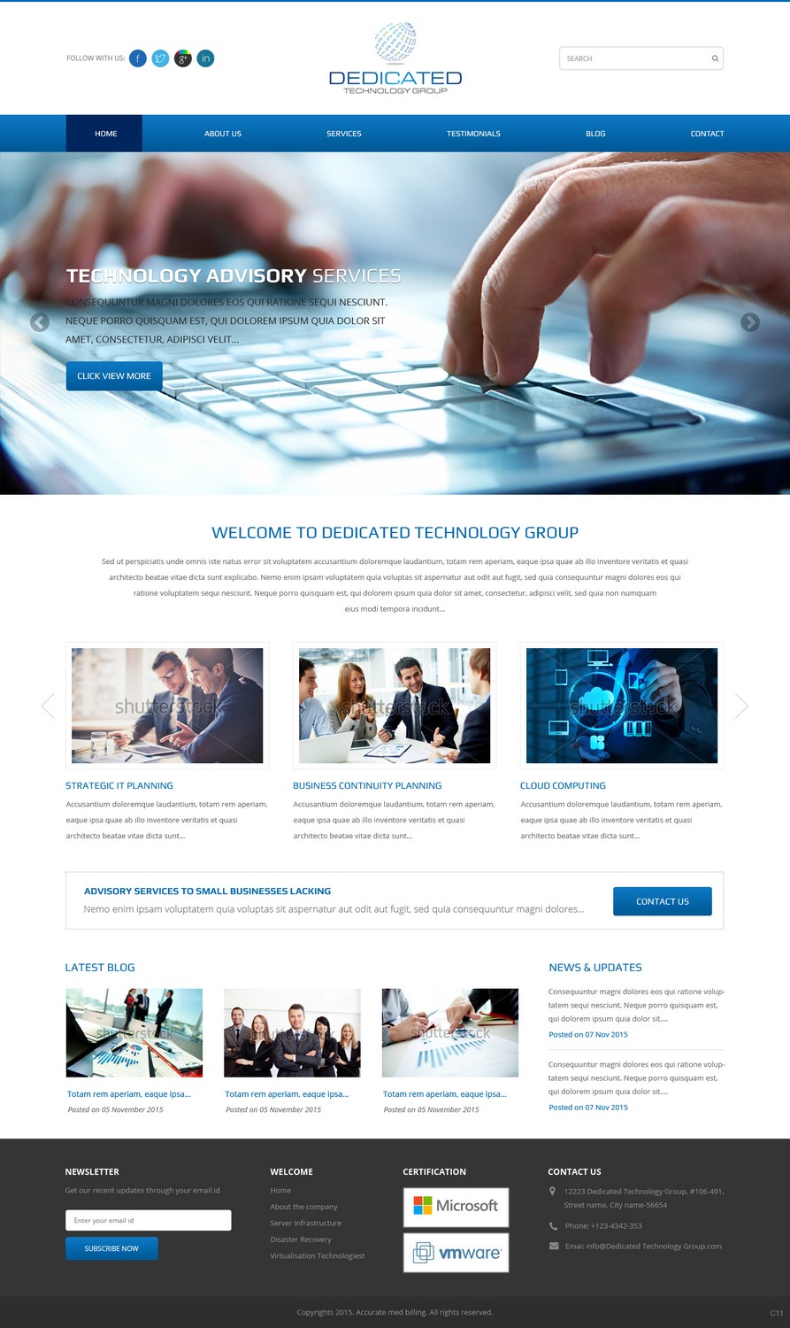 Web-Design von pb für Dedicated Technology Group | Design #7801407