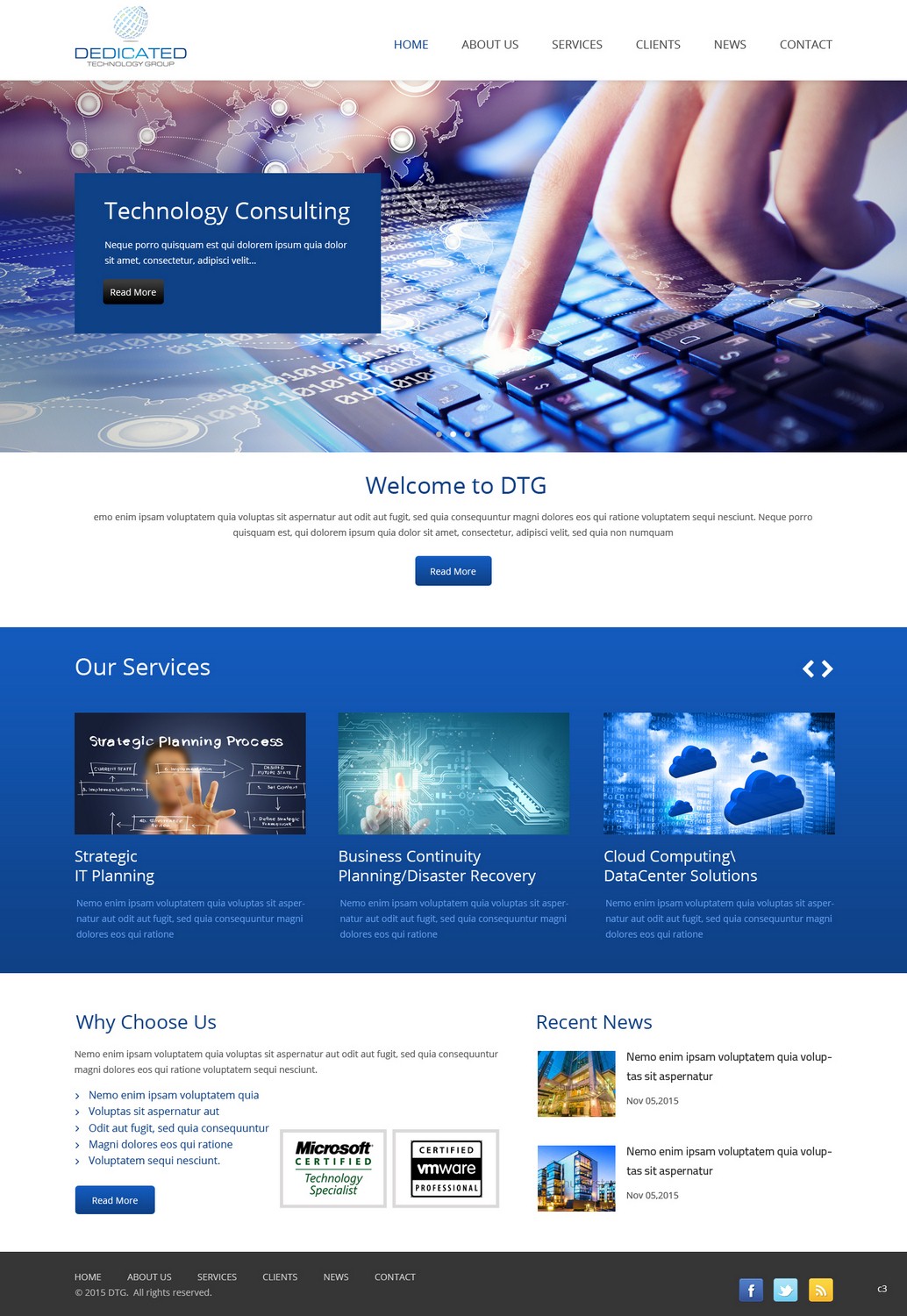 Web Design by pb for Dedicated Technology Group | Design #7808528