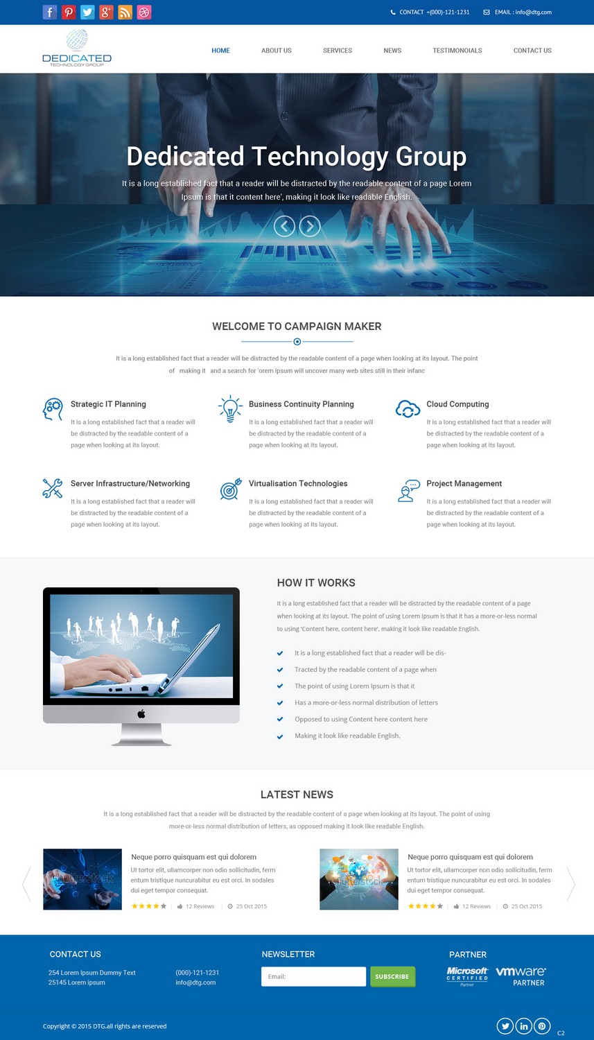 Web Design by pb for Dedicated Technology Group | Design #7808540