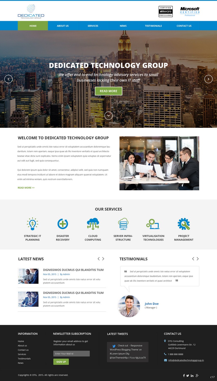 Web Design by pb for Dedicated Technology Group | Design #7808541