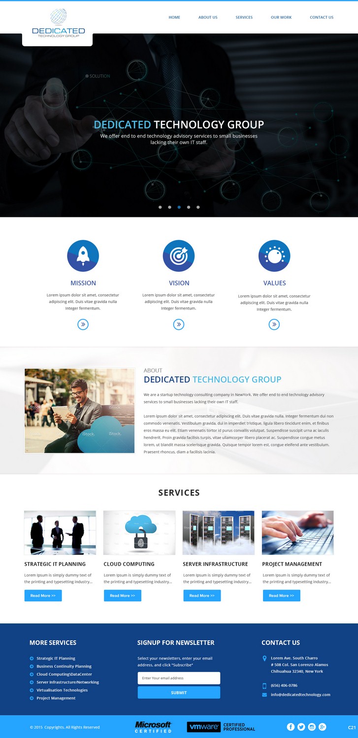 Web-Design von pb für Dedicated Technology Group | Design #7808543