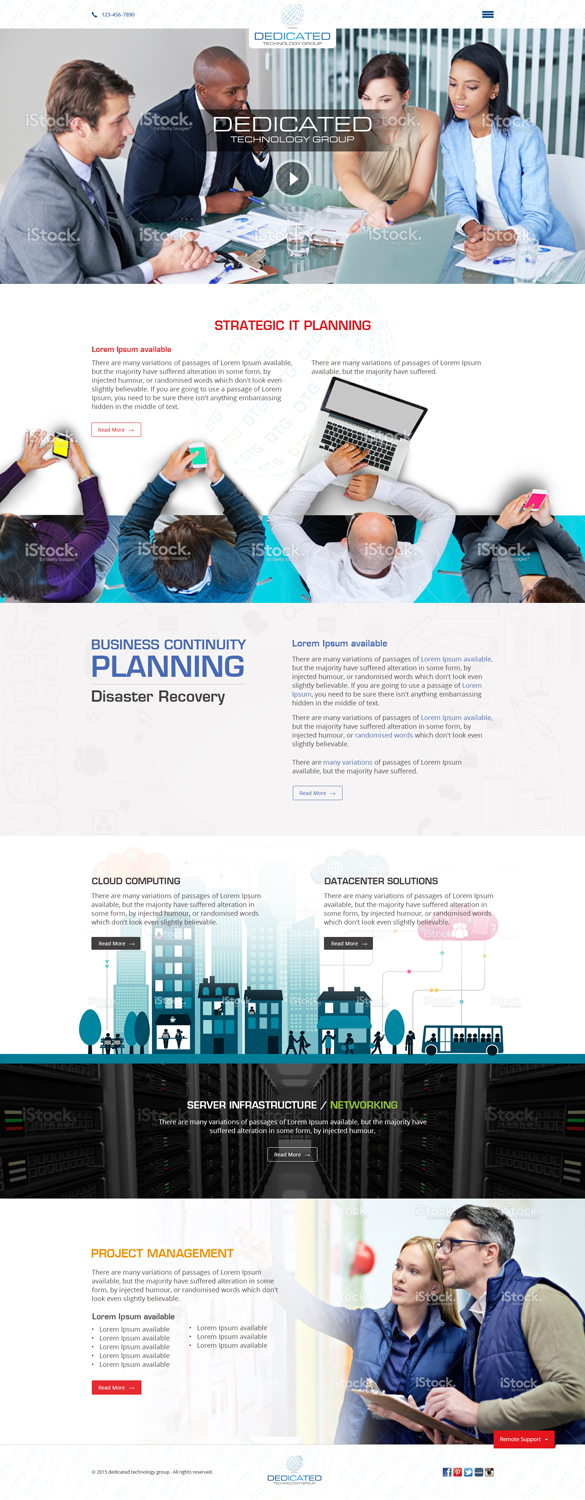 Web Design by the-lion-king for Dedicated Technology Group | Design #7808064