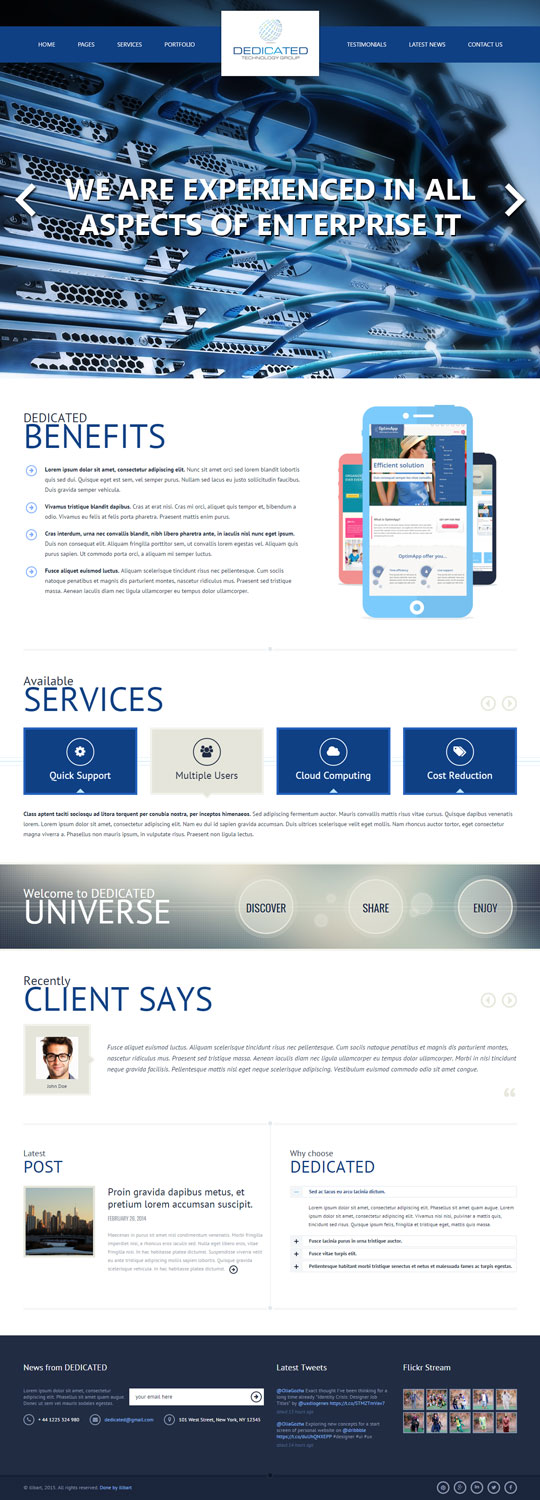 Web-Design von iLibart für Dedicated Technology Group | Design #7806423