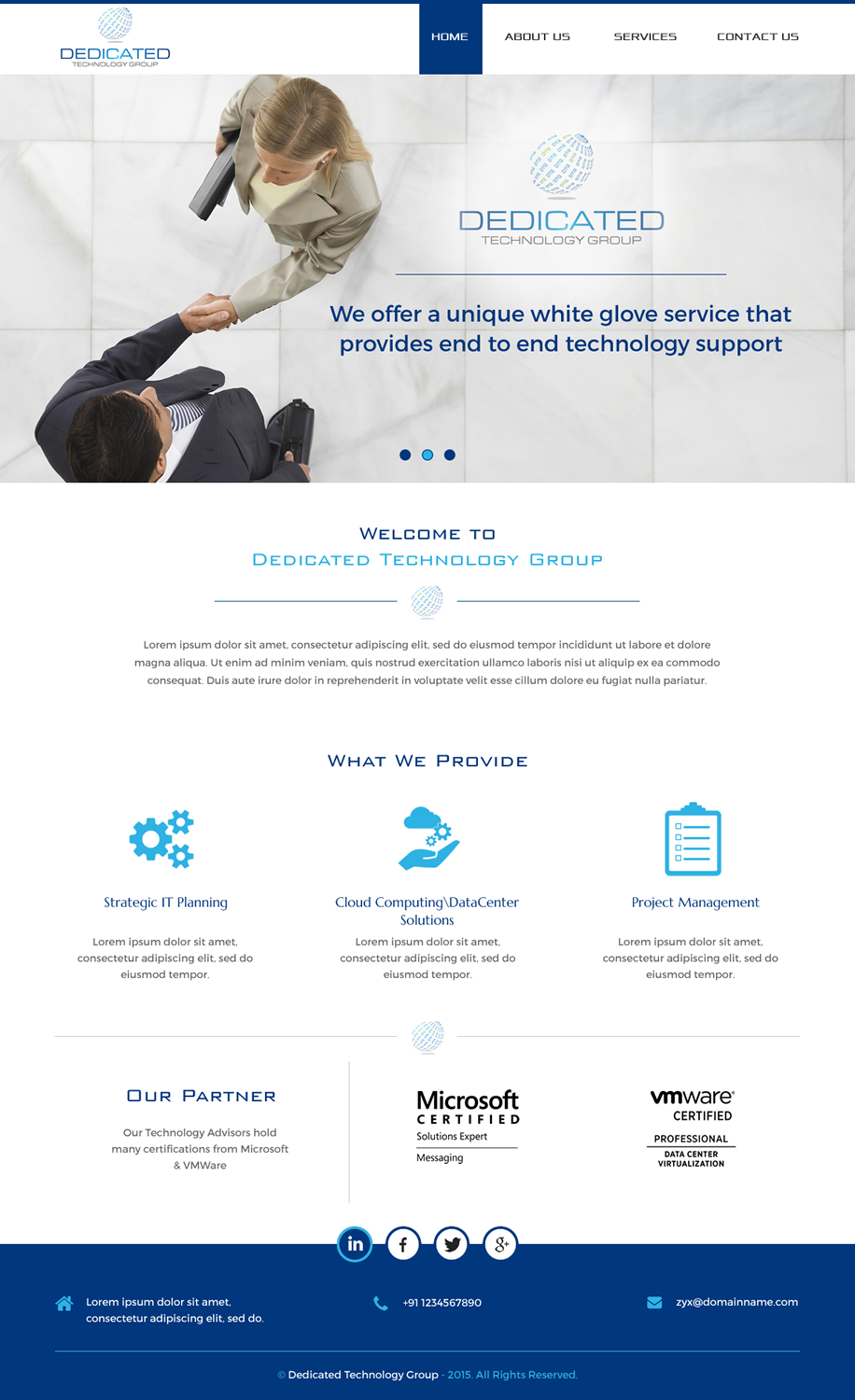 Web Design by rightway for Dedicated Technology Group | Design #7809117