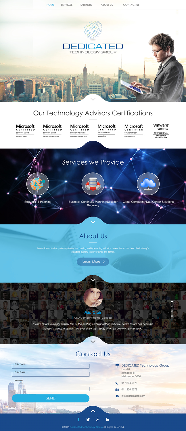 Web Design by rightway for Dedicated Technology Group | Design #7809131