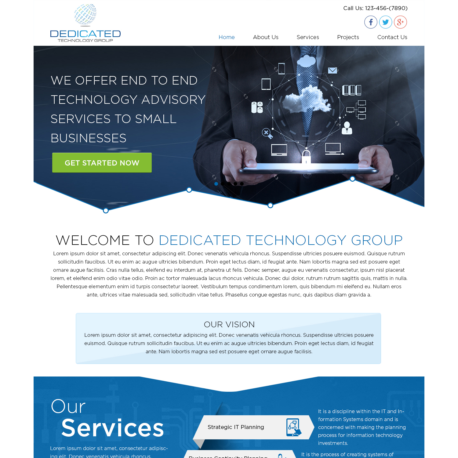 Web Design by Shaurya Arts for Dedicated Technology Group | Design #7815944