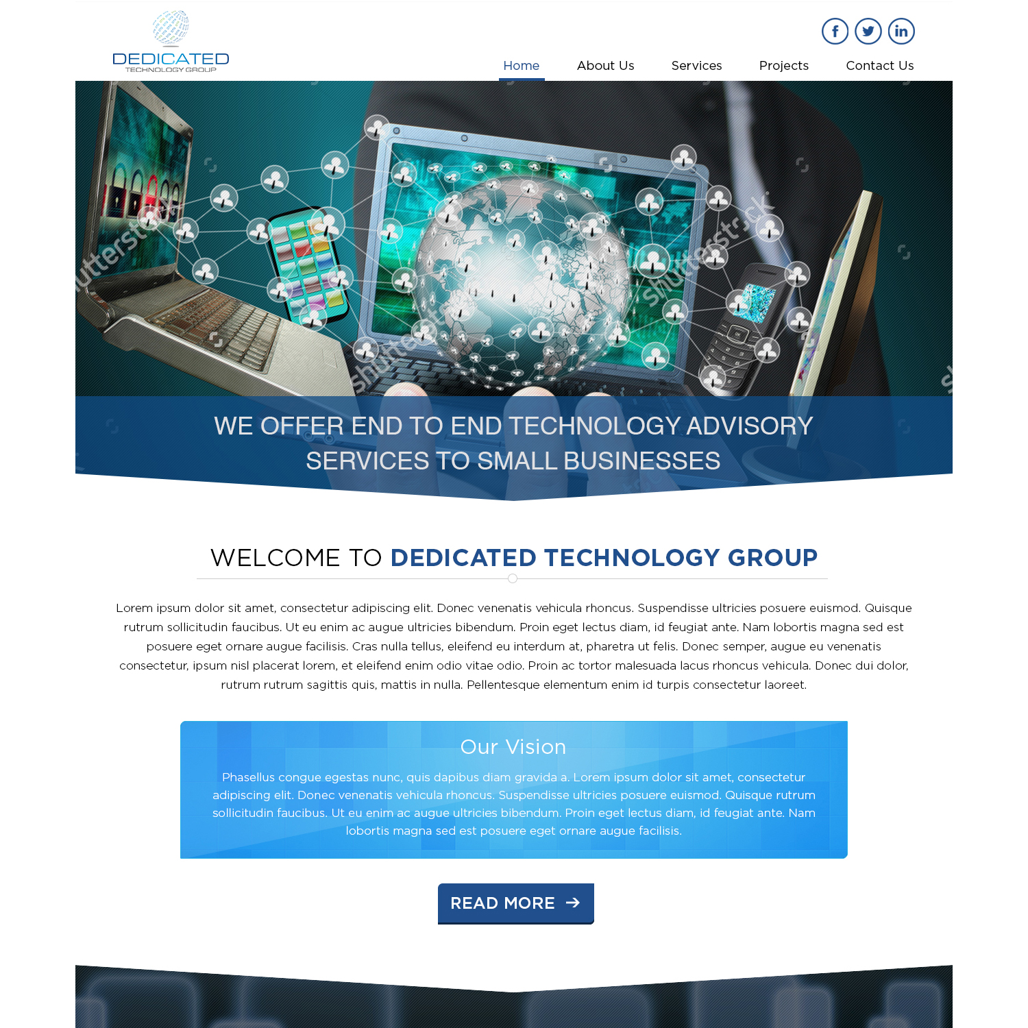 Web-Design von Shaurya Arts für Dedicated Technology Group | Design #7824102