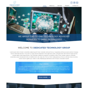 Web-Design von Shaurya Arts für Dedicated Technology Group | Design: #7824102