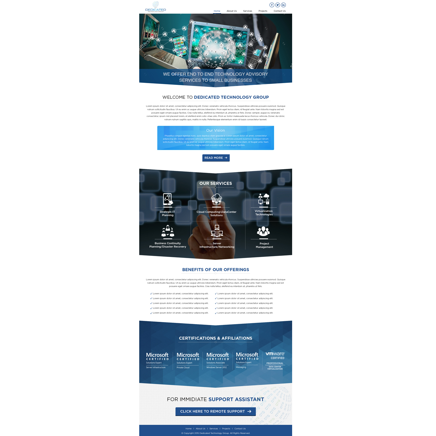 Web-Design von Shaurya Arts für Dedicated Technology Group | Design #7824124