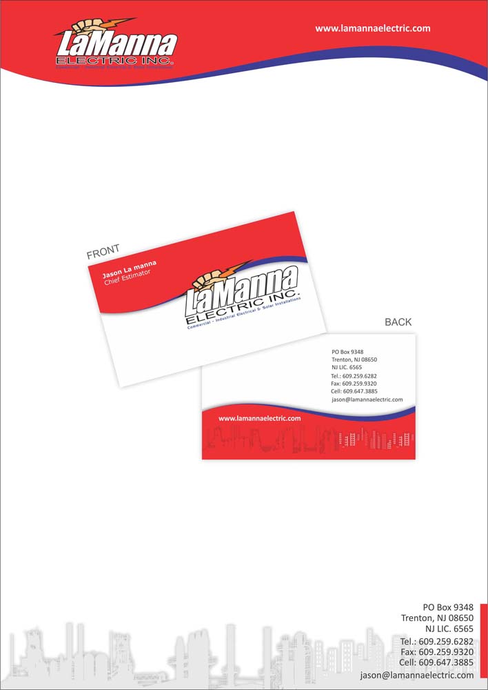 Stationery Design by DezineSolution for LaManna Electric, Inc. | Design #1974481