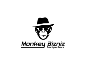 Monkey Bizniz Backpackers | Logo-Design von Firstception