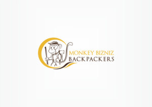 Monkey Bizniz Backpackers | Logo-Design von hernawanrere
