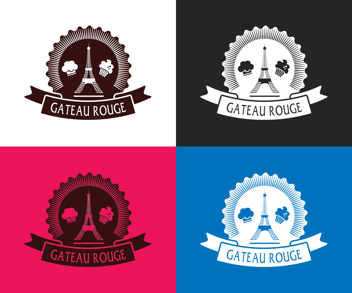 Logo Design by CENTERSPREAD for Gateau Rouge LLC | Design #7844193