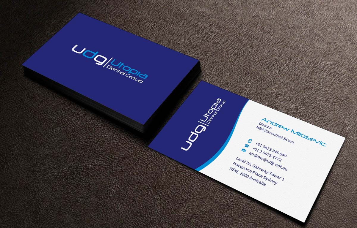 Business Card Design by INDIAN_Ashok for Utopia Dental group | Design #7804904