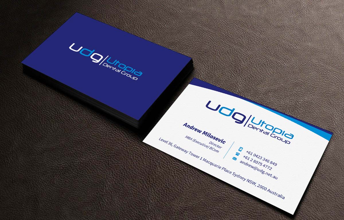 Business Card Design by INDIAN_Ashok for Utopia Dental group | Design #7804905