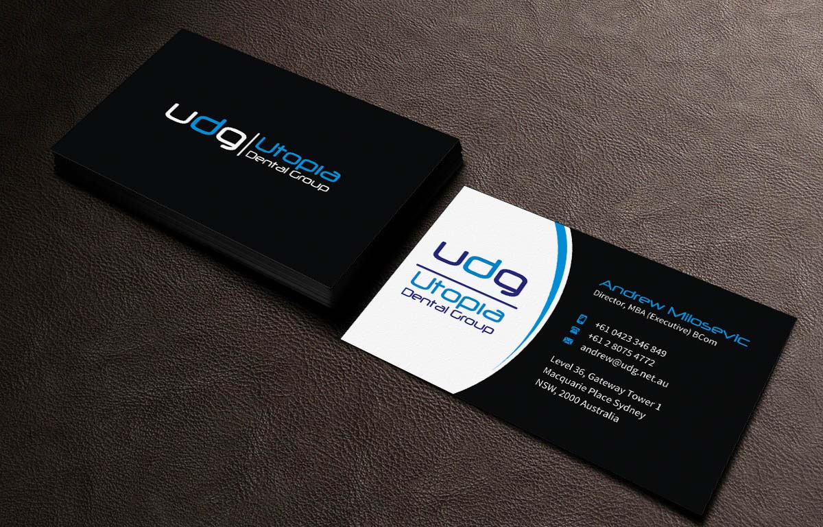 Business Card Design by INDIAN_Ashok for Utopia Dental group | Design #7804909
