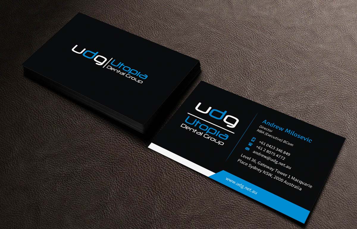 Business Card Design by INDIAN_Ashok for Utopia Dental group | Design #7804913