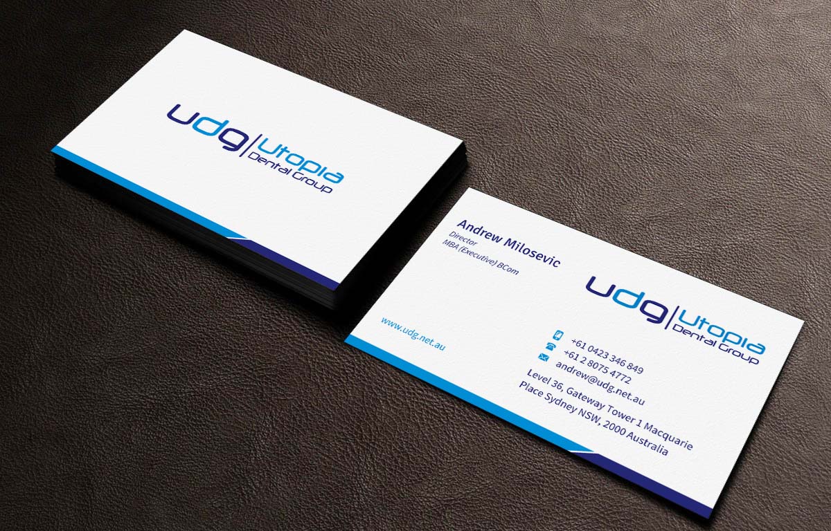 Business Card Design by INDIAN_Ashok for Utopia Dental group | Design #7804916