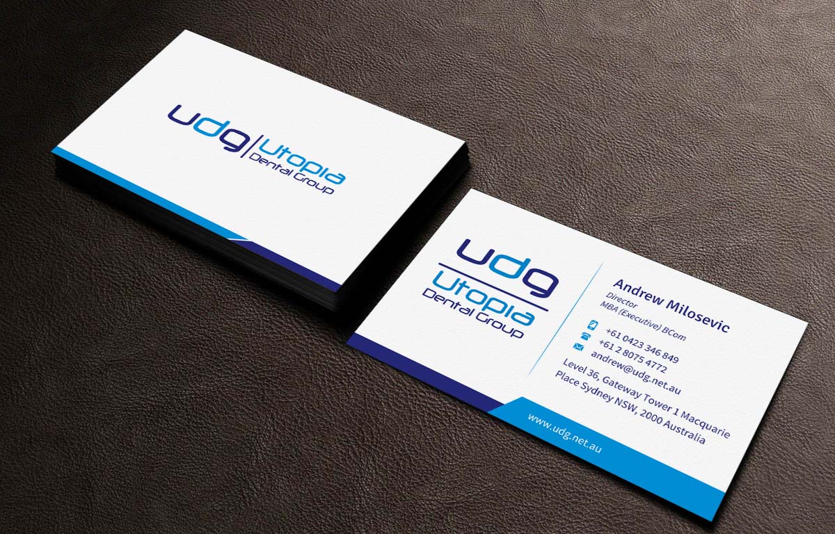 Business Card Design by INDIAN_Ashok for Utopia Dental group | Design #7804917