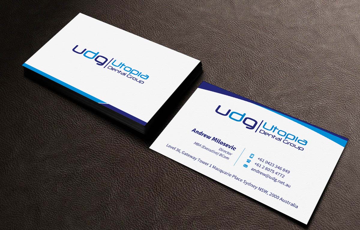 Business Card Design by INDIAN_Ashok for Utopia Dental group | Design #7804920