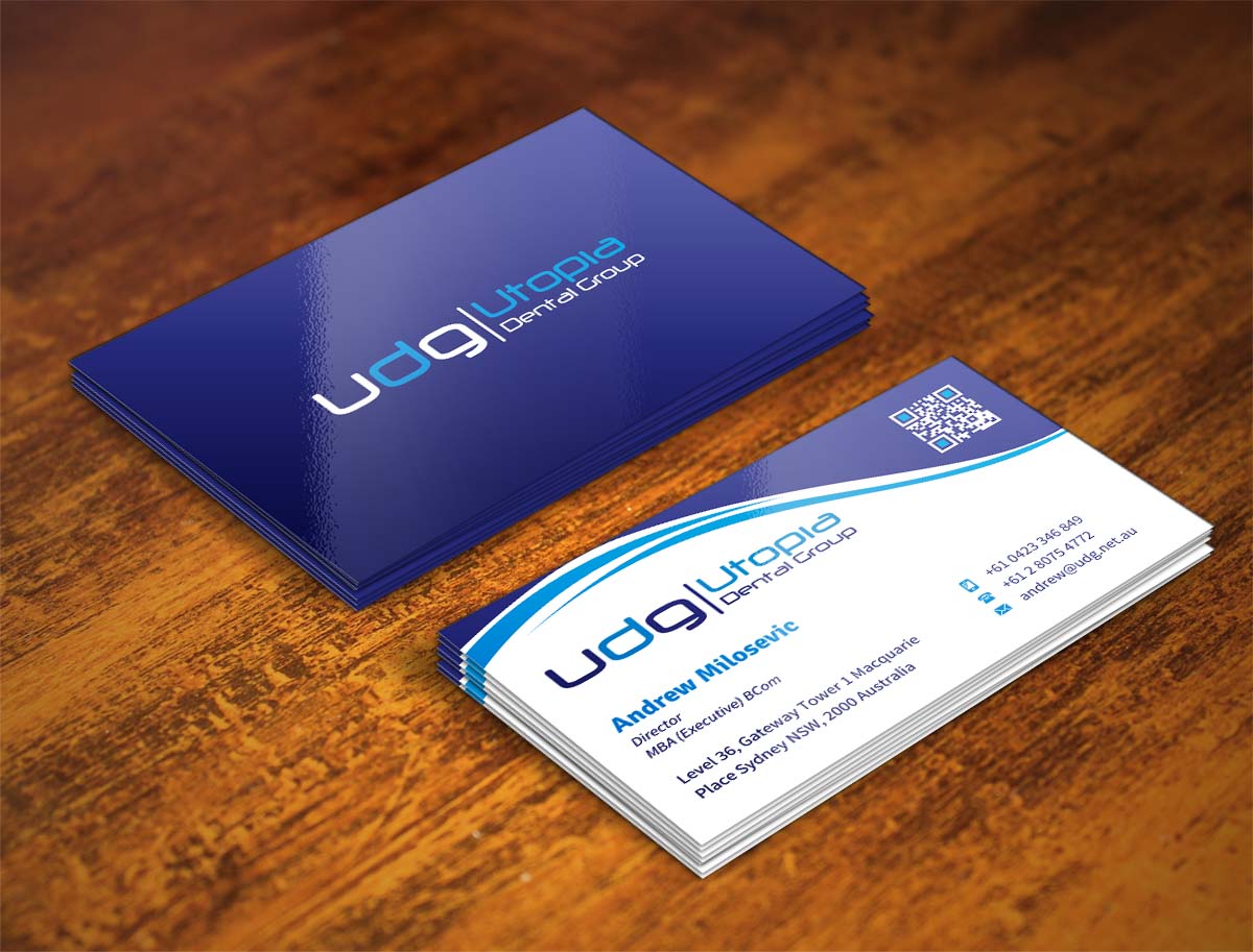 Business Card Design by INDIAN_Ashok for Utopia Dental group | Design #7804929
