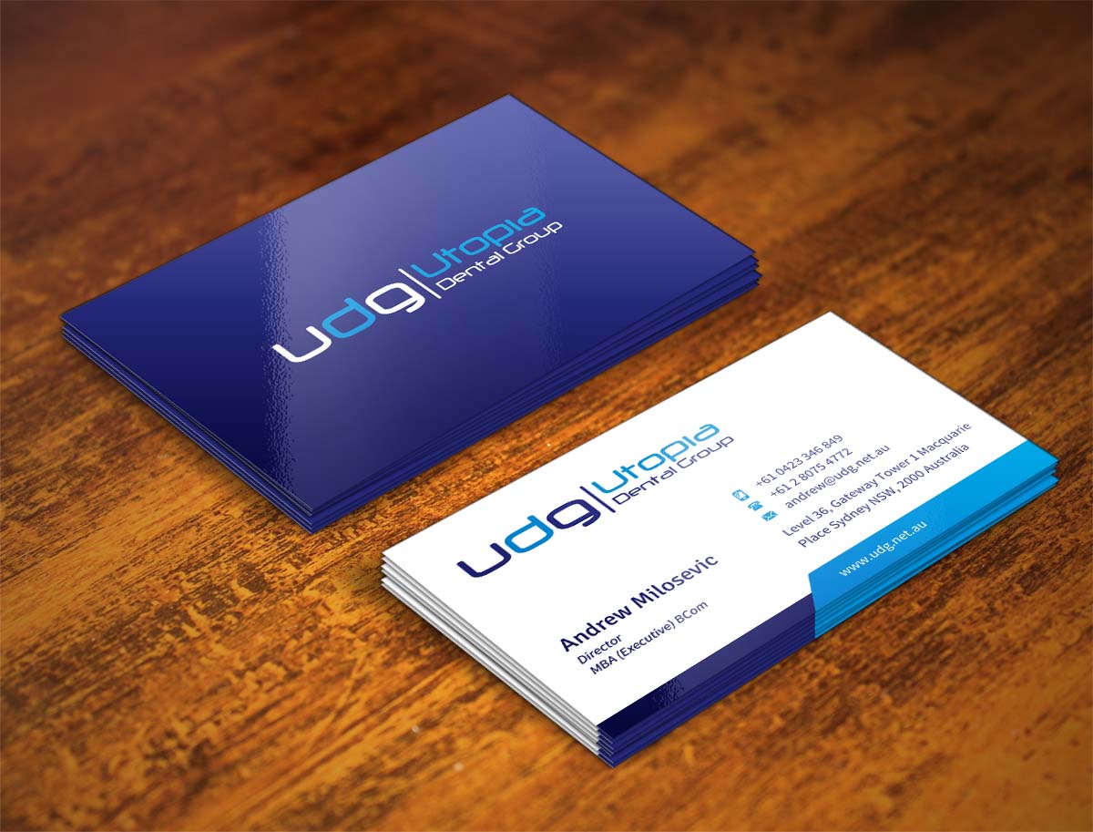 Business Card Design by INDIAN_Ashok for Utopia Dental group | Design #7804930