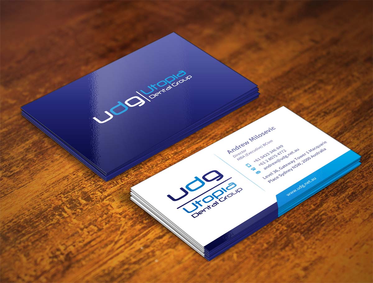 Business Card Design by INDIAN_Ashok for Utopia Dental group | Design #7804937