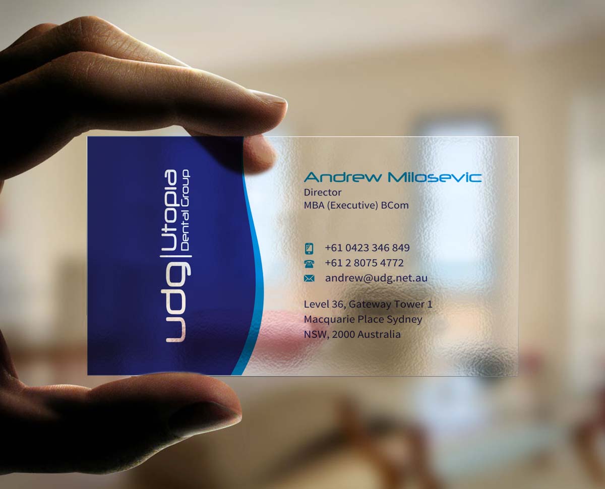 Business Card Design by INDIAN_Ashok for Utopia Dental group | Design #7804939