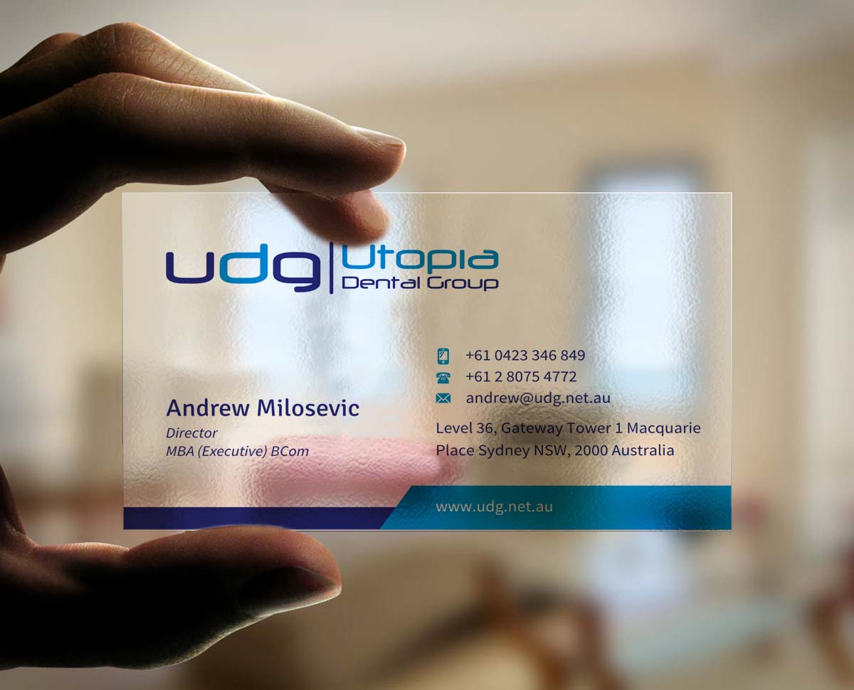 Business Card Design by INDIAN_Ashok for Utopia Dental group | Design #7804943