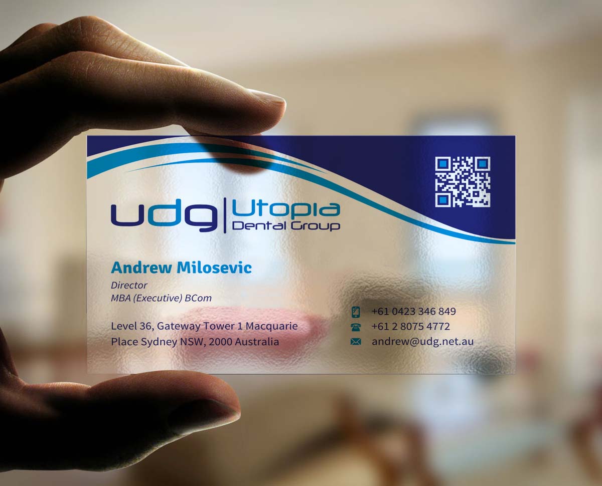 Business Card Design by INDIAN_Ashok for Utopia Dental group | Design #7804947