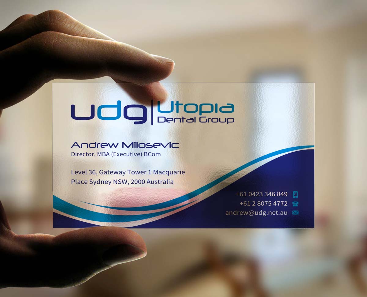Business Card Design by INDIAN_Ashok for Utopia Dental group | Design #7804948