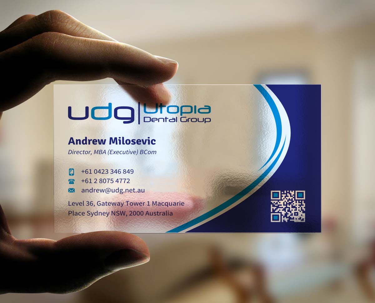 Business Card Design by INDIAN_Ashok for Utopia Dental group | Design #7804949