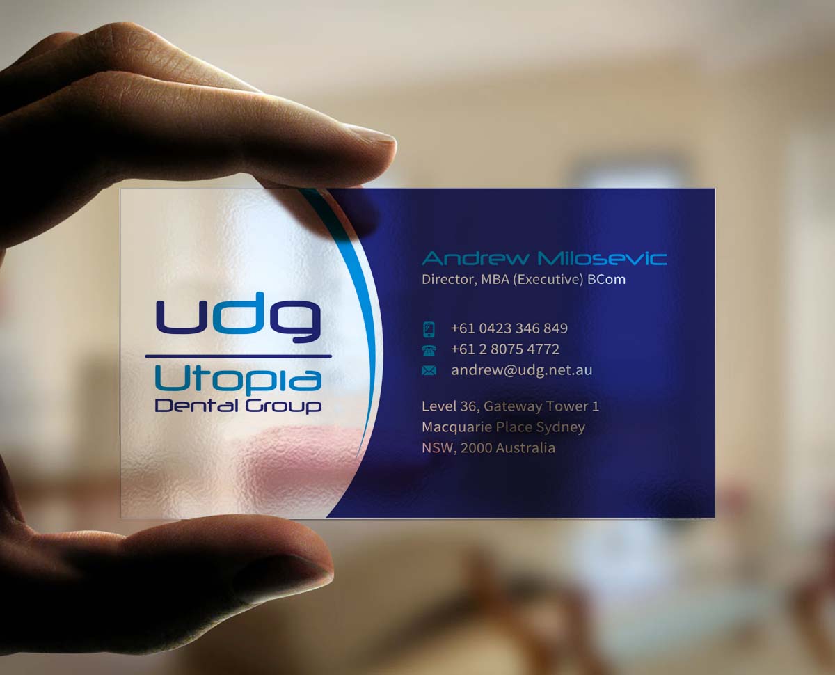 Diseño de Tarjeta de Presentación por INDIAN_Ashok para Utopia Dental group | Diseño #7804950