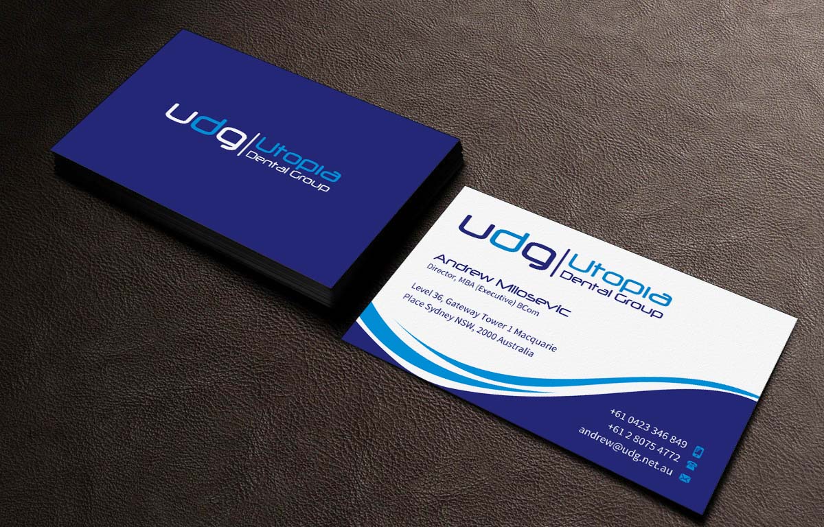 Business Card Design by INDIAN_Ashok for Utopia Dental group | Design #7804993
