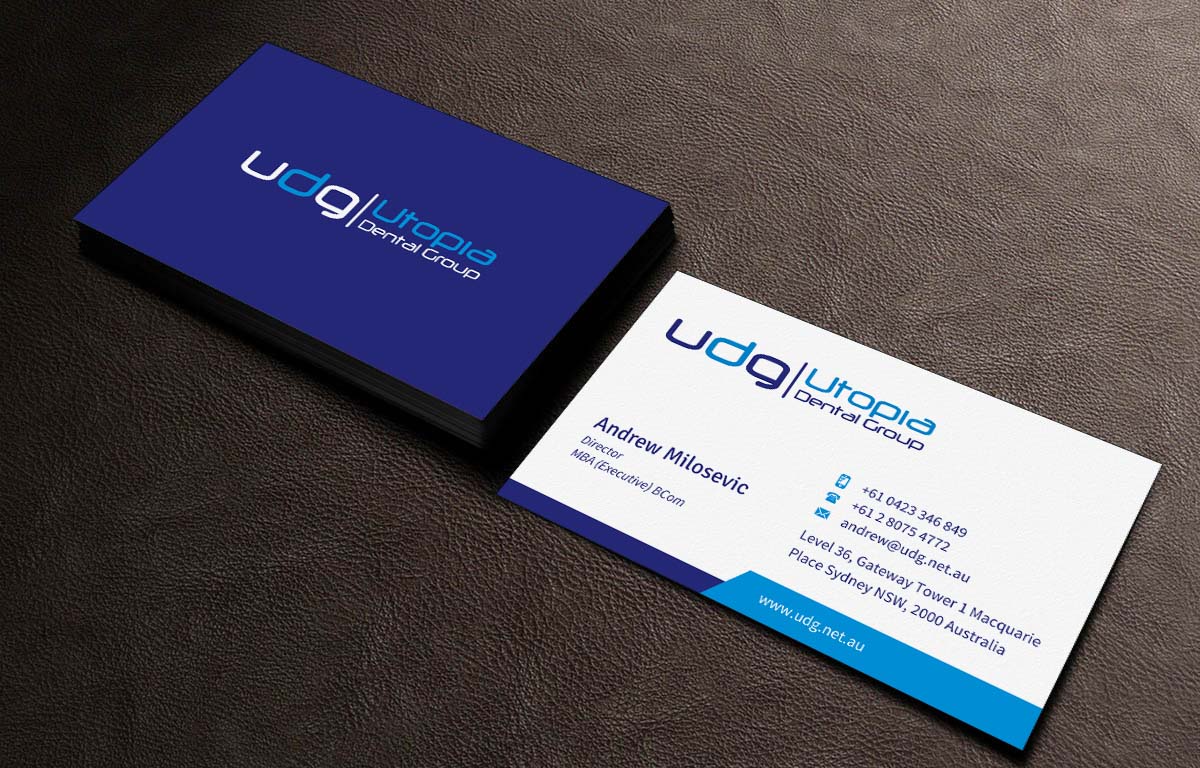 Business Card Design by INDIAN_Ashok for Utopia Dental group | Design #7804994