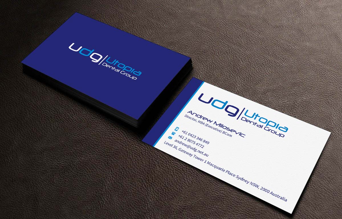 Business Card Design by INDIAN_Ashok for Utopia Dental group | Design #7804995
