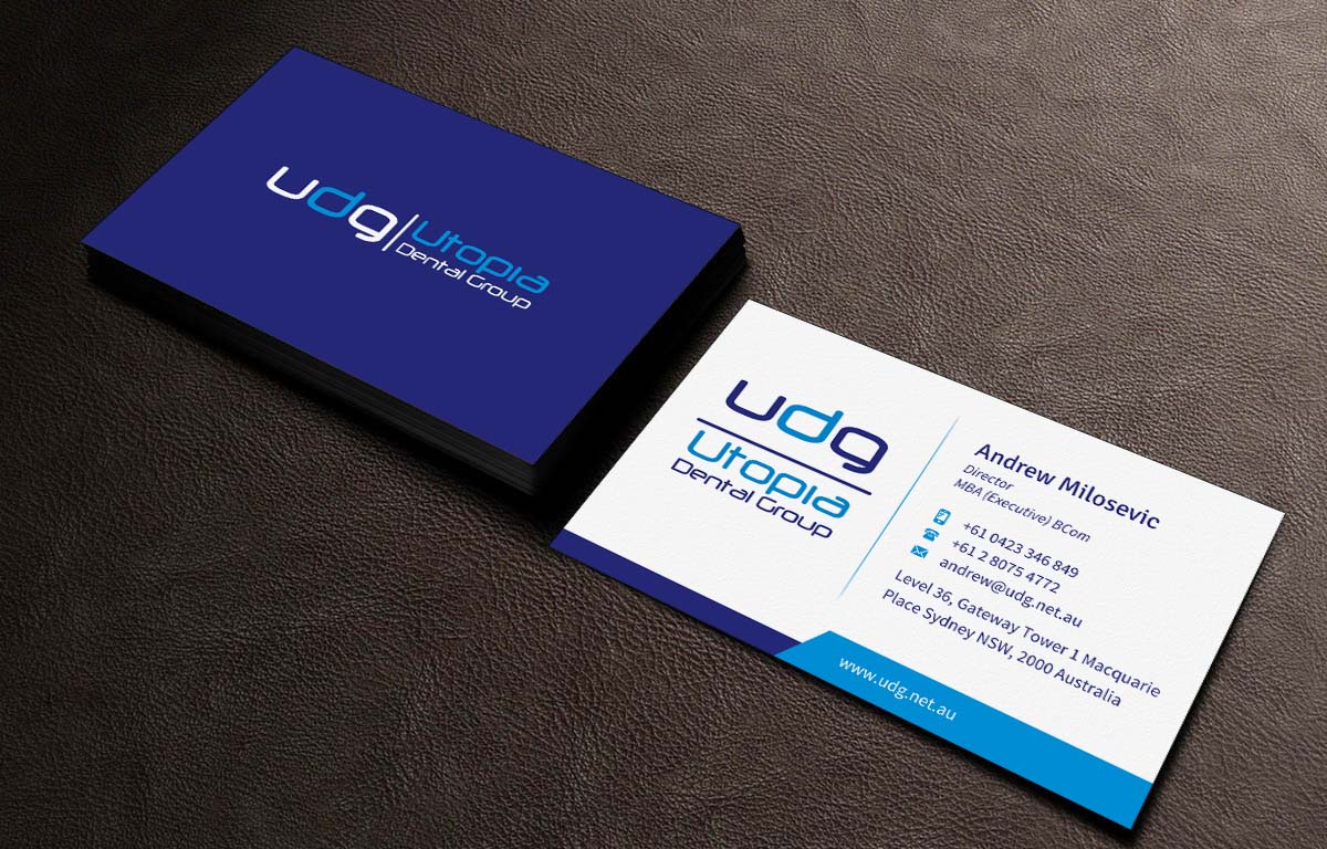 Business Card Design by INDIAN_Ashok for Utopia Dental group | Design #7804996