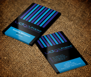 striped business cards