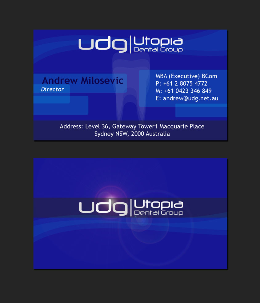 Diseño de Tarjeta de Presentación por NILDesigns para Utopia Dental group | Diseño #7801870