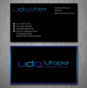 Diseño de Tarjeta de Presentación por Lanka Ama para Utopia Dental group | Diseño: #7805289