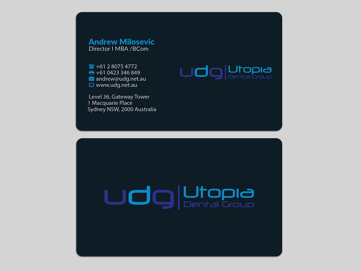 Diseño de Tarjeta de Presentación por AFHUN para Utopia Dental group | Diseño #7819236