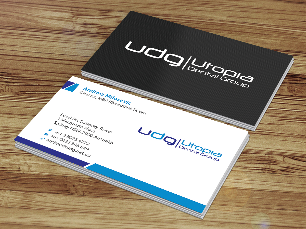Diseño de Tarjeta de Presentación por Creations Box 2015 para Utopia Dental group | Diseño #7809164