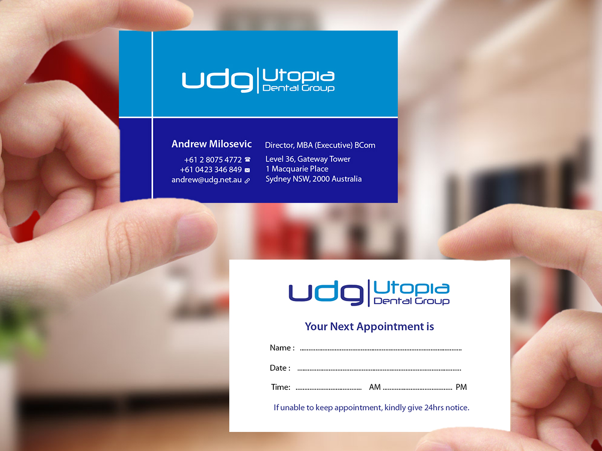 Business Card Design by Creations Box 2015 for Utopia Dental group | Design #7809166