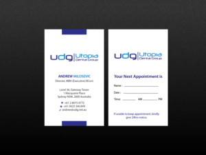 Business Card Design by Creations Box 2015 for Utopia Dental group | Design: #7809169
