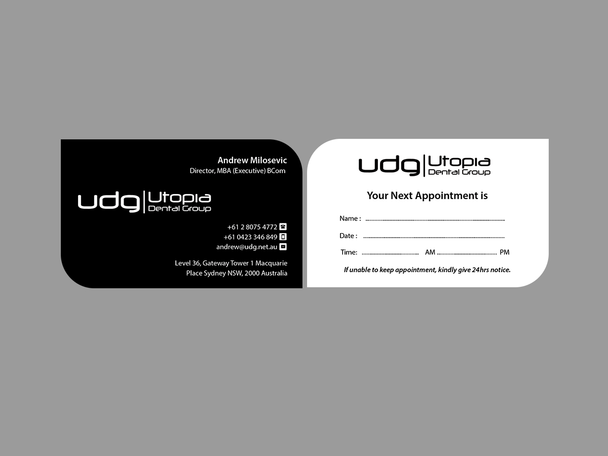 Business Card Design by Creations Box 2015 for Utopia Dental group | Design #7809187