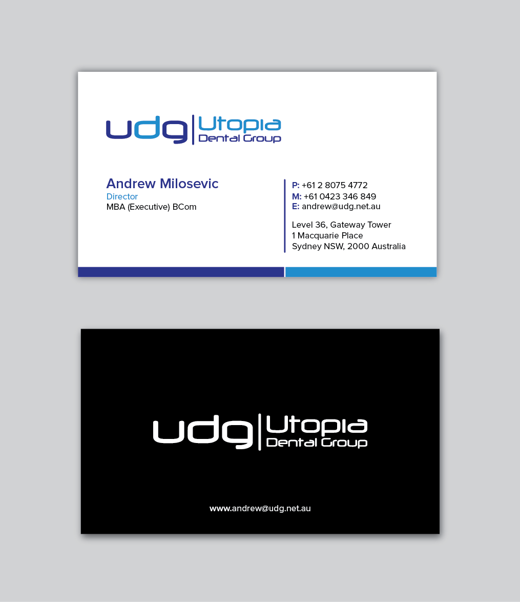 Business Card Design by HSYDESIGNER for Utopia Dental group | Design #7804112