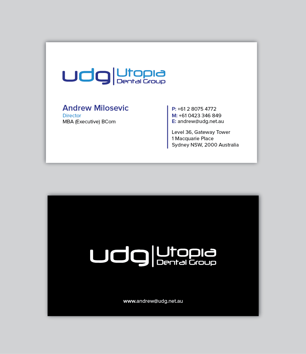 Business Card Design by HSYDESIGNER for Utopia Dental group | Design #7804127